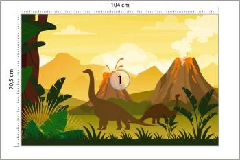 Fototapeta Dinozaury I Pejzaż - obrazek 3