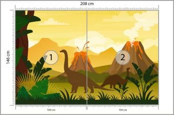 Fototapeta Dinozaury I Pejzaż - obrazek 3