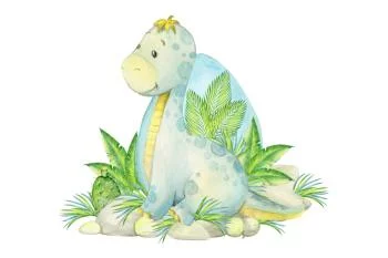 Fototapeta Mały Dinozaur I Natura - obrazek 2