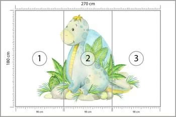 Fototapeta Mały Dinozaur I Natura - obrazek 3