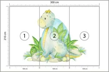 Fototapeta Mały Dinozaur I Natura - obrazek 3