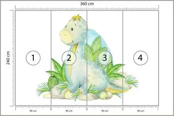 Fototapeta Mały Dinozaur I Natura - obrazek 3