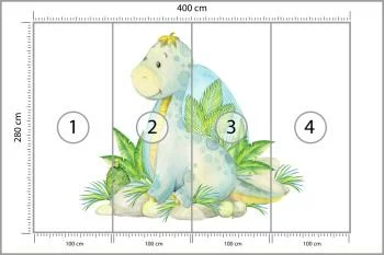 Fototapeta Mały Dinozaur I Natura - obrazek 3