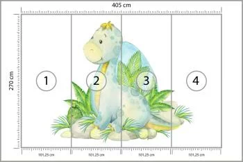 Fototapeta Mały Dinozaur I Natura - obrazek 3