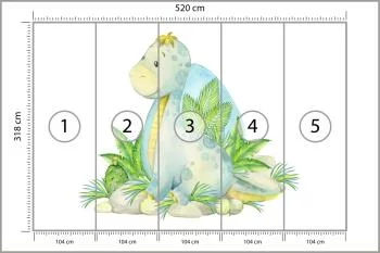 Fototapeta Mały Dinozaur I Natura - obrazek 3