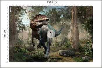 Fototapeta Realistyczny Dinozaur I Palmy - obrazek 3