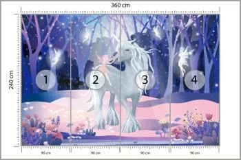Fototapeta Jednorożec Z Wróżkami - obrazek 3