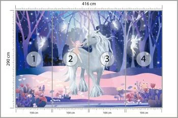 Fototapeta Jednorożec Z Wróżkami - obrazek 3