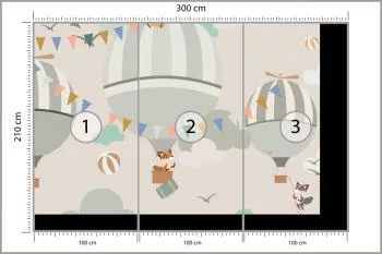 Fototapeta Zwierzęta I Latające Balony - obrazek 3