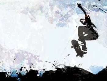 Fototapeta Skateboarding W Stylu Graficznym - obrazek 2