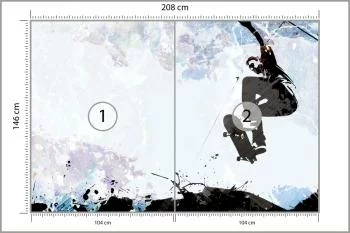 Fototapeta Skateboarding W Stylu Graficznym - obrazek 3