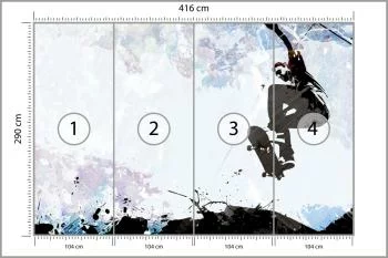 Fototapeta Skateboarding W Stylu Graficznym - obrazek 3