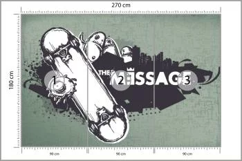 Fototapeta Skateboarding Styl Graffiti - obrazek 3
