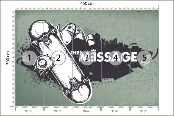 Fototapeta Skateboarding Styl Graffiti - obrazek 3