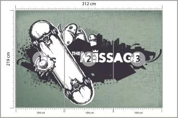 Fototapeta Skateboarding Styl Graffiti - obrazek 3