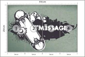 Fototapeta Skateboarding Styl Graffiti - obrazek 3