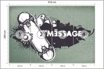 Fototapeta Skateboarding Styl Graffiti - obrazek 3