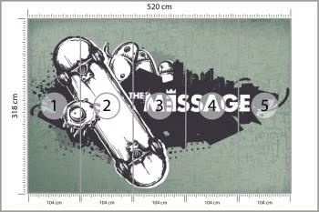 Fototapeta Skateboarding Styl Graffiti - obrazek 3