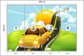 Fototapeta Bajkowy Samochód I Ulica - obrazek 3