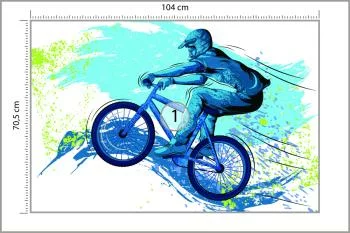Fototapeta Rowerzysta W Stylu Graffiti - obrazek 3