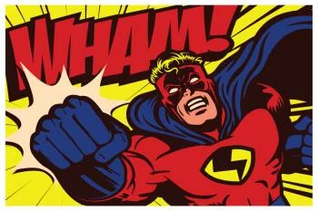 Fototapeta Komiksowy Superbohater - obrazek 2