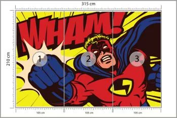 Fototapeta Komiksowy Superbohater - obrazek 3