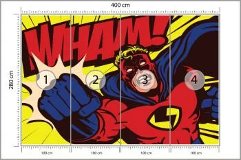 Fototapeta Komiksowy Superbohater - obrazek 3