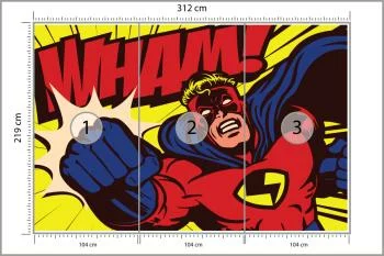 Fototapeta Komiksowy Superbohater - obrazek 3