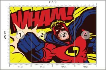 Fototapeta Komiksowy Superbohater - obrazek 3