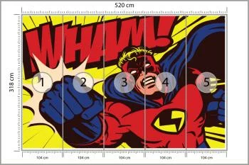 Fototapeta Komiksowy Superbohater - obrazek 3
