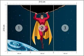 Fototapeta Superbohater W Kosmosie - obrazek 3