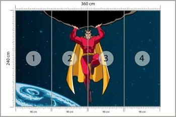 Fototapeta Superbohater W Kosmosie - obrazek 3