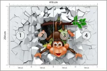 Fototapeta Szczęśliwa Małpka - obrazek 3