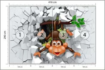 Fototapeta Szczęśliwa Małpka - obrazek 3