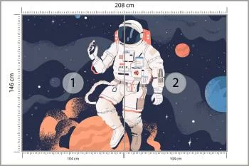 Fototapeta Astronauta W Kosmosie I Planety - obrazek 3