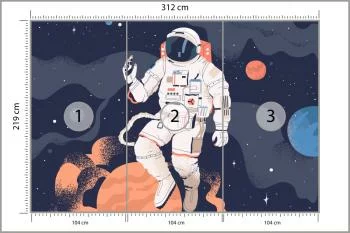 Fototapeta Astronauta W Kosmosie I Planety - obrazek 3