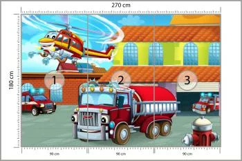 Fototapeta Bajkowa Straż Pożarna - obrazek 3
