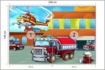 Fototapeta Bajkowa Straż Pożarna - obrazek 3