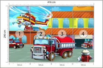 Fototapeta Bajkowa Straż Pożarna - obrazek 3