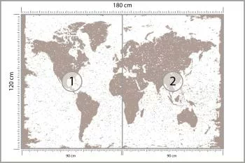 Fototapeta Mapa Świata - Styl Surowy i Teksturowany - obrazek 3
