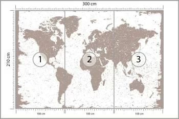 Fototapeta Mapa Świata - Styl Surowy i Teksturowany - obrazek 3