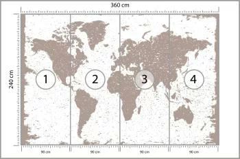 Fototapeta Mapa Świata - Styl Surowy i Teksturowany - obrazek 3