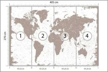 Fototapeta Mapa Świata - Styl Surowy i Teksturowany - obrazek 3