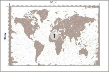 Fototapeta Mapa Świata - Styl Surowy i Teksturowany - obrazek 3