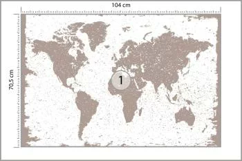 Fototapeta Mapa Świata - Styl Surowy i Teksturowany - obrazek 3