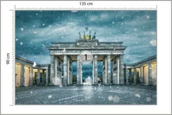 Fototapeta Brama Brandenburska Zimą - obrazek 3