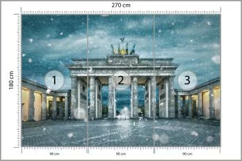 Fototapeta Brama Brandenburska Zimą - obrazek 3