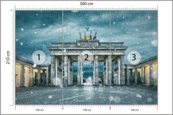 Fototapeta Brama Brandenburska Zimą - obrazek 3