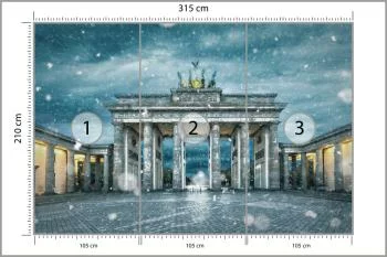 Fototapeta Brama Brandenburska Zimą - obrazek 3