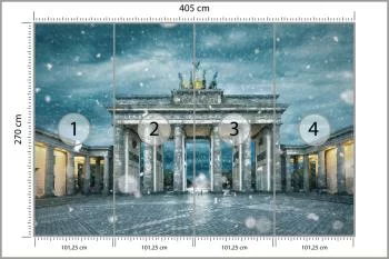 Fototapeta Brama Brandenburska Zimą - obrazek 3
